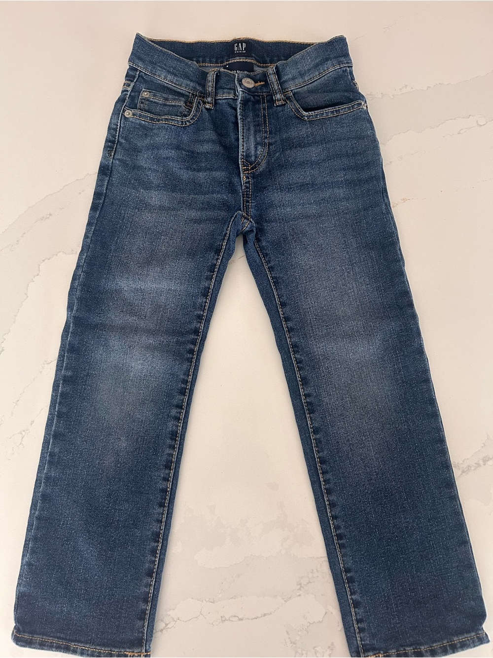 GAP Straight-Leg Boys' Dark Blue Denim Jeans